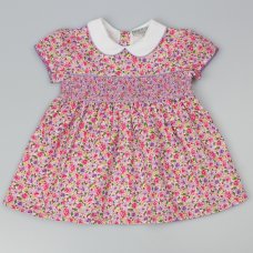 D32749: Baby Girls Smocked, Lined Dress  (1-2 Years)